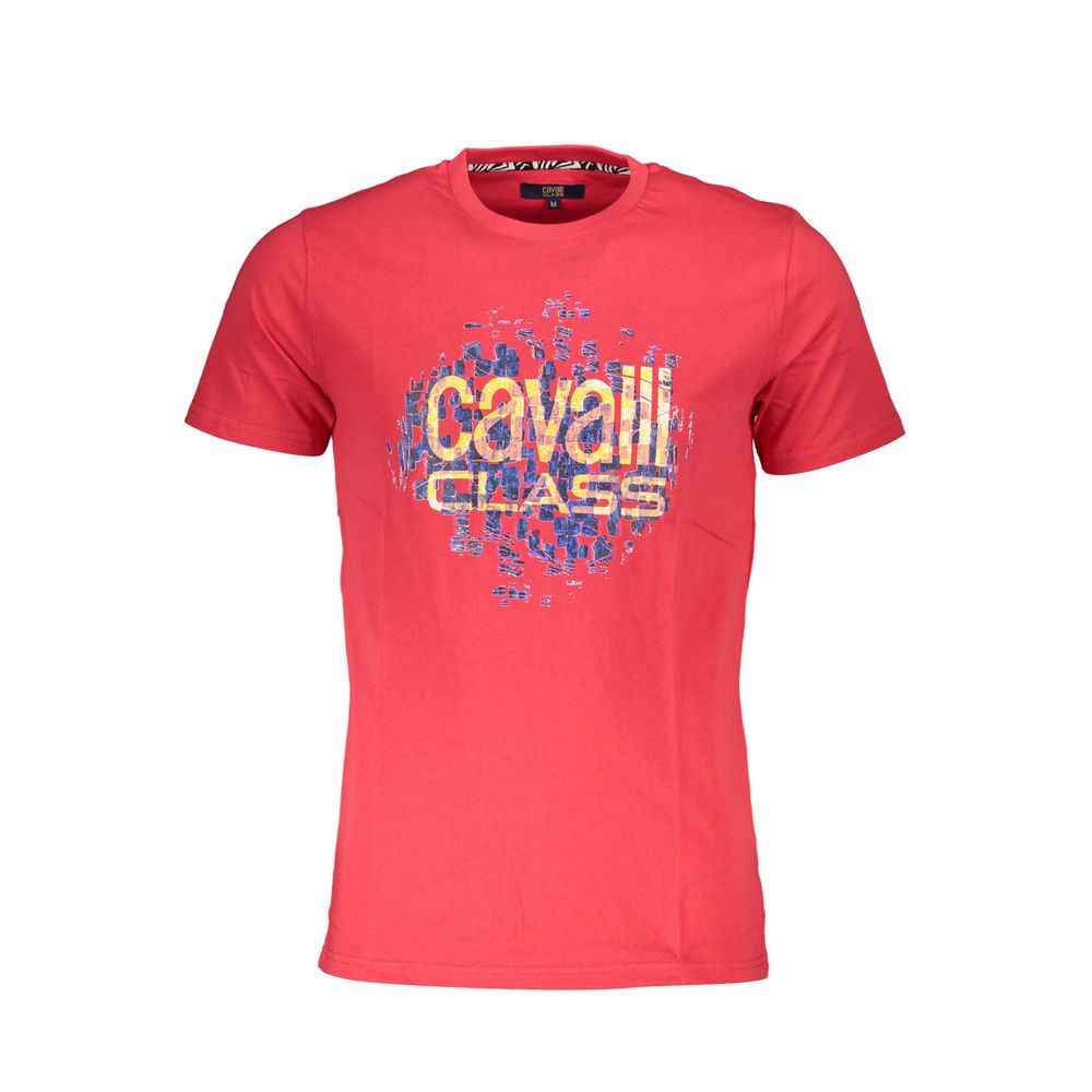 Cavalli Class Red Cotton T-Shirt Cavalli Class