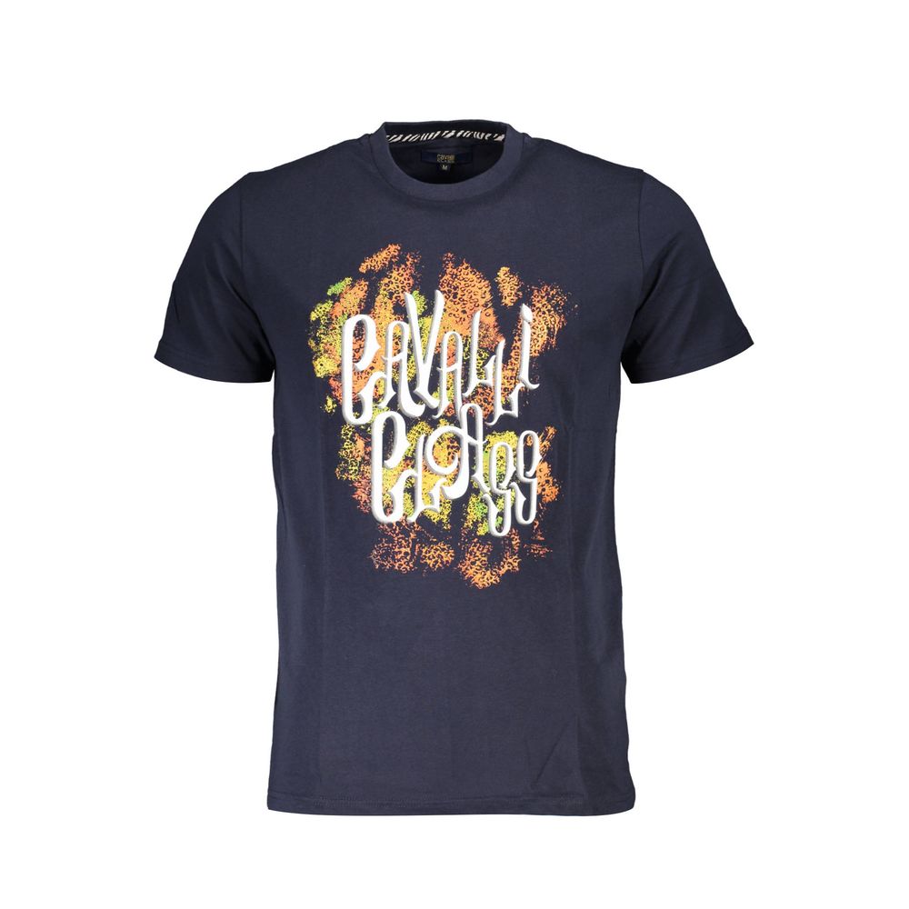 Cavalli Class Blue Cotton T-Shirt Cavalli Class