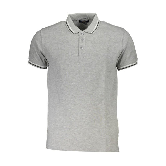 Cavalli Class Gray Cotton Polo Shirt Cavalli Class