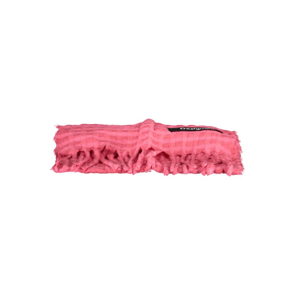 Desigual Pink Polyester Scarf Desigual