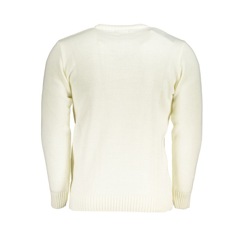 U.S. Grand Polo White Fabric Sweater U.S. Grand Polo