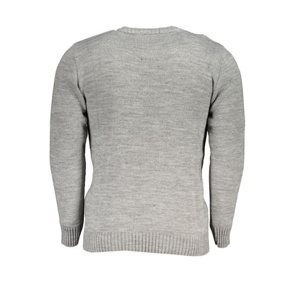 U.S. Grand Polo Gray Fabric Sweater U.S. Grand Polo