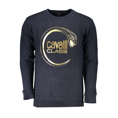 Cavalli Class Blue Cotton Sweater Cavalli Class