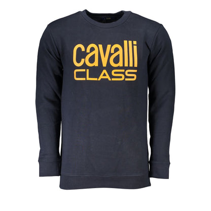 Cavalli Class Blue Cotton Sweater Cavalli Class