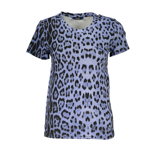 Cavalli Class Light Blue Cotton Tops & T-Shirt Cavalli Class