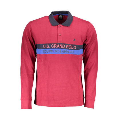 U.S. Grand Polo Red Cotton Polo Shirt U.S. Grand Polo