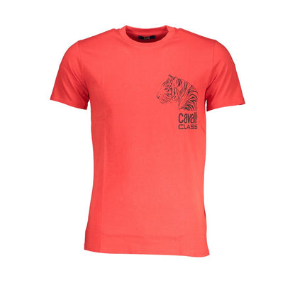 Cavalli Class Red Cotton T-Shirt Cavalli Class