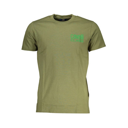 Cavalli Class Green Cotton T-Shirt Cavalli Class