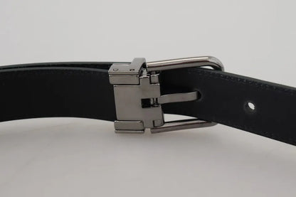 Dolce & Gabbana Green Calf Leather Silver Tone Metal Buckle Belt Dolce & Gabbana