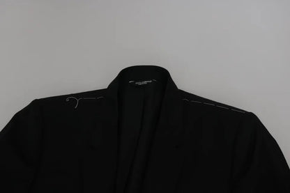 Dolce & Gabbana Black Slim Jacket Coat Blazer MARTINI Dolce & Gabbana