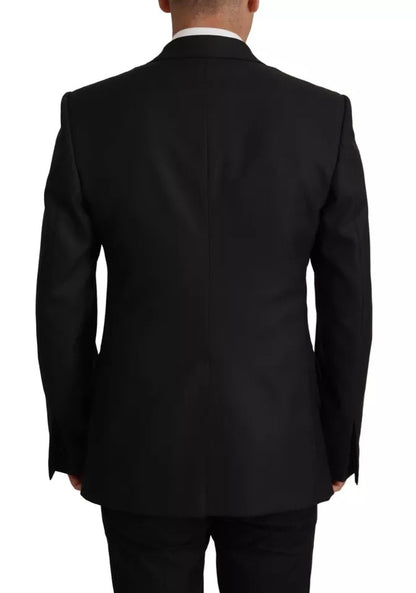 Dolce & Gabbana Black Polyester Single Breasted BlazerJacket Dolce & Gabbana