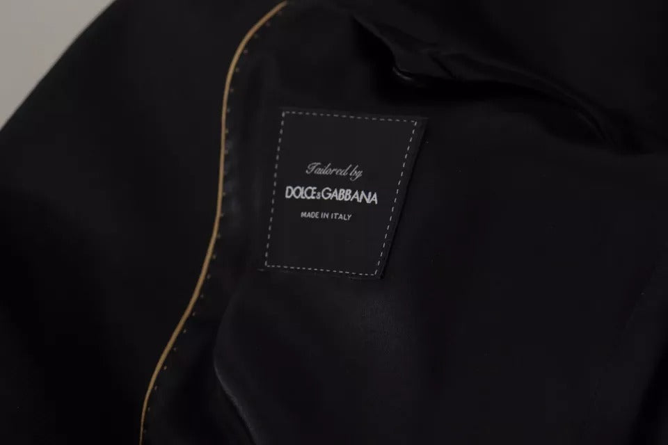 Dolce & Gabbana Black Polyester Single Breasted BlazerJacket Dolce & Gabbana