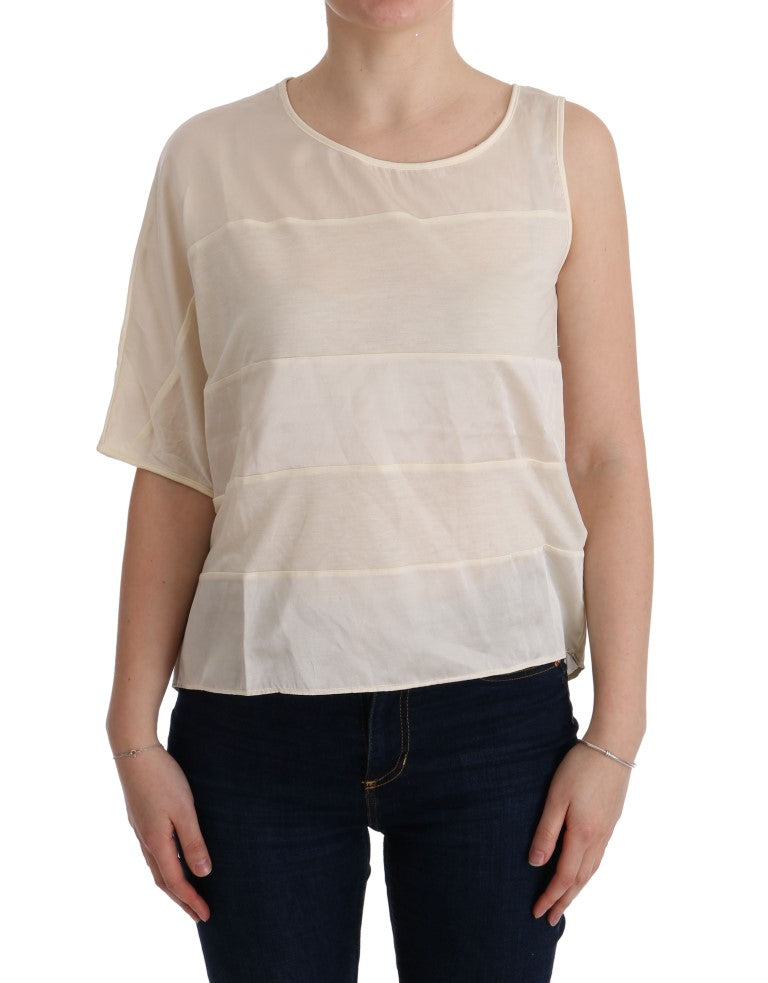 Costume National Beige Sleeveless Modal Top - Elevated Basics Costume National