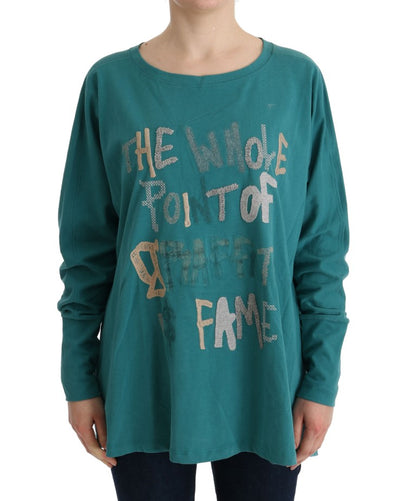 John Galliano Elegant Crewneck Cotton Sweater in Green John Galliano