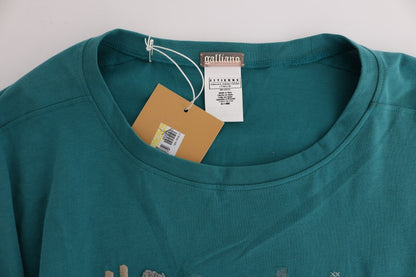 John Galliano Elegant Crewneck Cotton Sweater in Green John Galliano