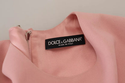 Dolce & Gabbana Pink A-line Flare Viscose 3/4 Sleeves Dress Dolce & Gabbana