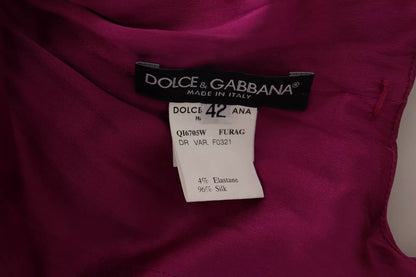 Dolce & Gabbana Sheath Mermaid Fuchsia Silk Stretch Gown Dress Dolce & Gabbana