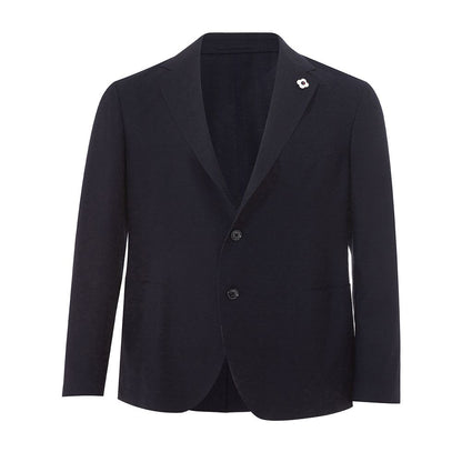 Elegant Blue Cotton Lardini Jacket Lardini