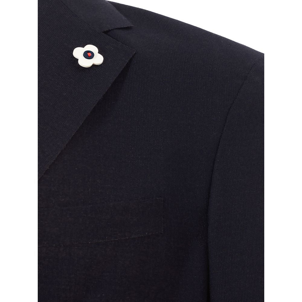 Elegant Blue Cotton Lardini Jacket Lardini