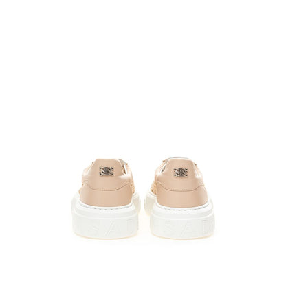 Casadei Chic Beige Leather Sneakers Casadei