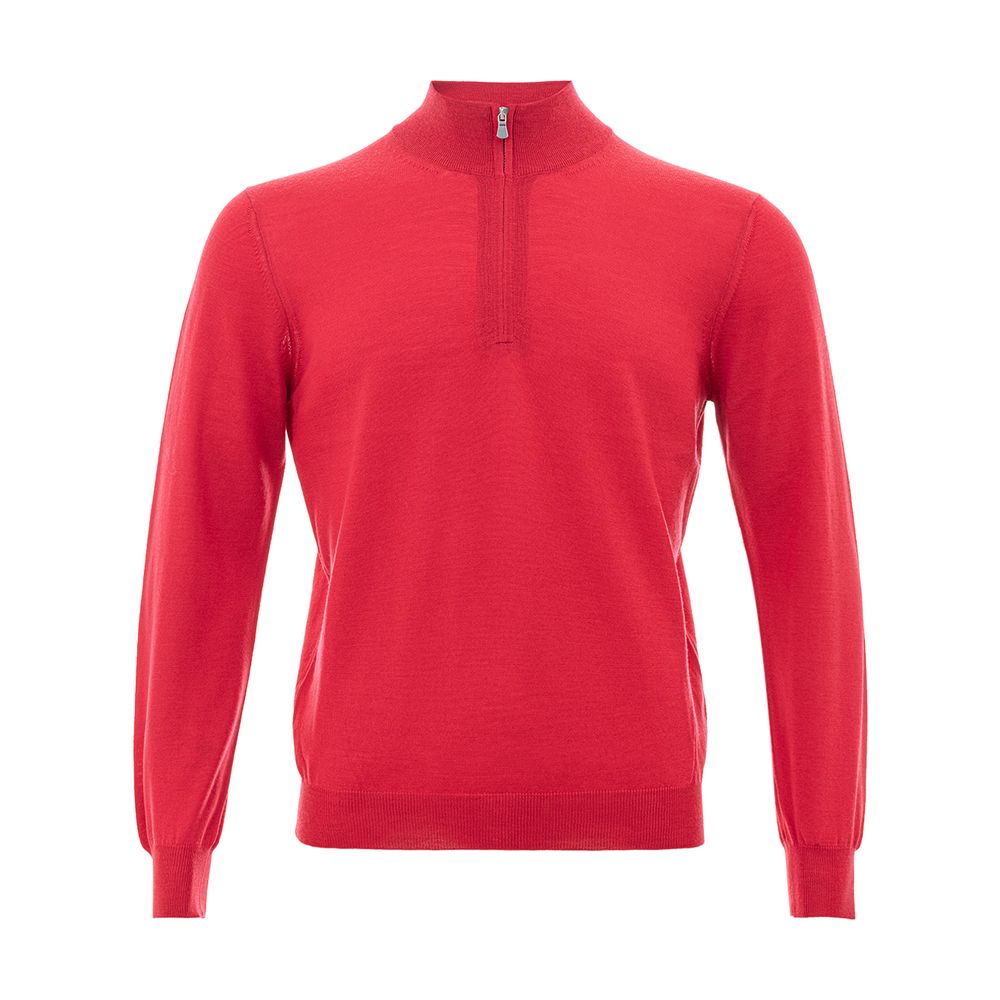 Gran Sasso Elegant Crimson Wool T-Shirt for Men Gran Sasso