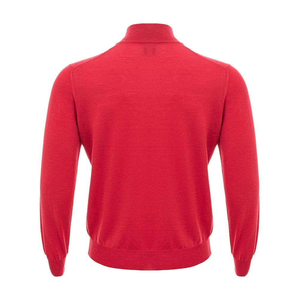 Gran Sasso Elegant Crimson Wool T-Shirt for Men Gran Sasso