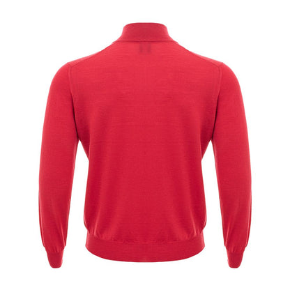 Gran Sasso Elegant Crimson Wool T-Shirt for Men Gran Sasso