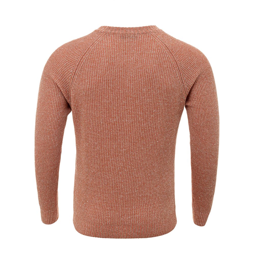 Gran Sasso Orange Linen-Cotton Blend Sweater Gran Sasso