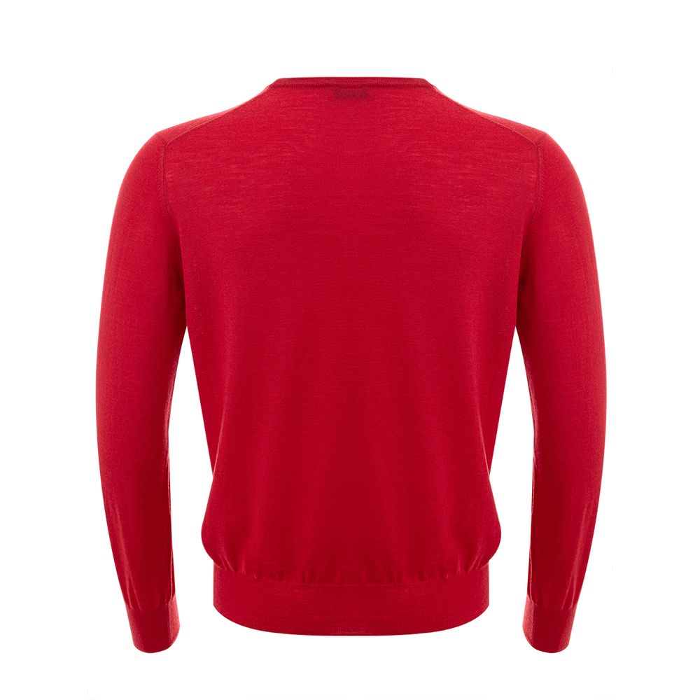 Gran Sasso Elegant Red Wool Sweater for Men Gran Sasso