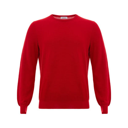 Gran Sasso Red Cotton Sweater Gran Sasso