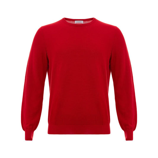 Gran Sasso Red Cotton Sweater Gran Sasso