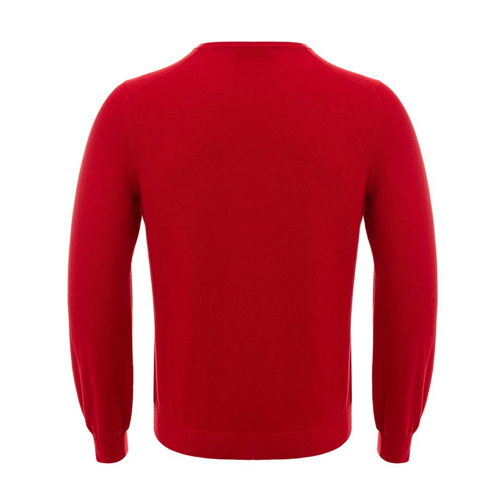 Gran Sasso Red Cotton Sweater Gran Sasso