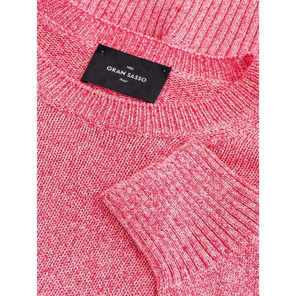 Gran Sasso Pink Cotton Sweater Gran Sasso