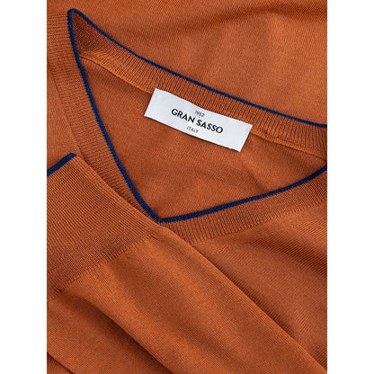 Gran Sasso Chic Orange Woolen Sweater for Sophisticated Men Gran Sasso