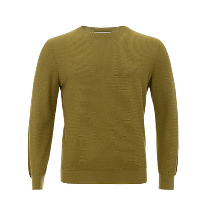 Gran Sasso Elegant Green Cotton Sweater for Men Gran Sasso