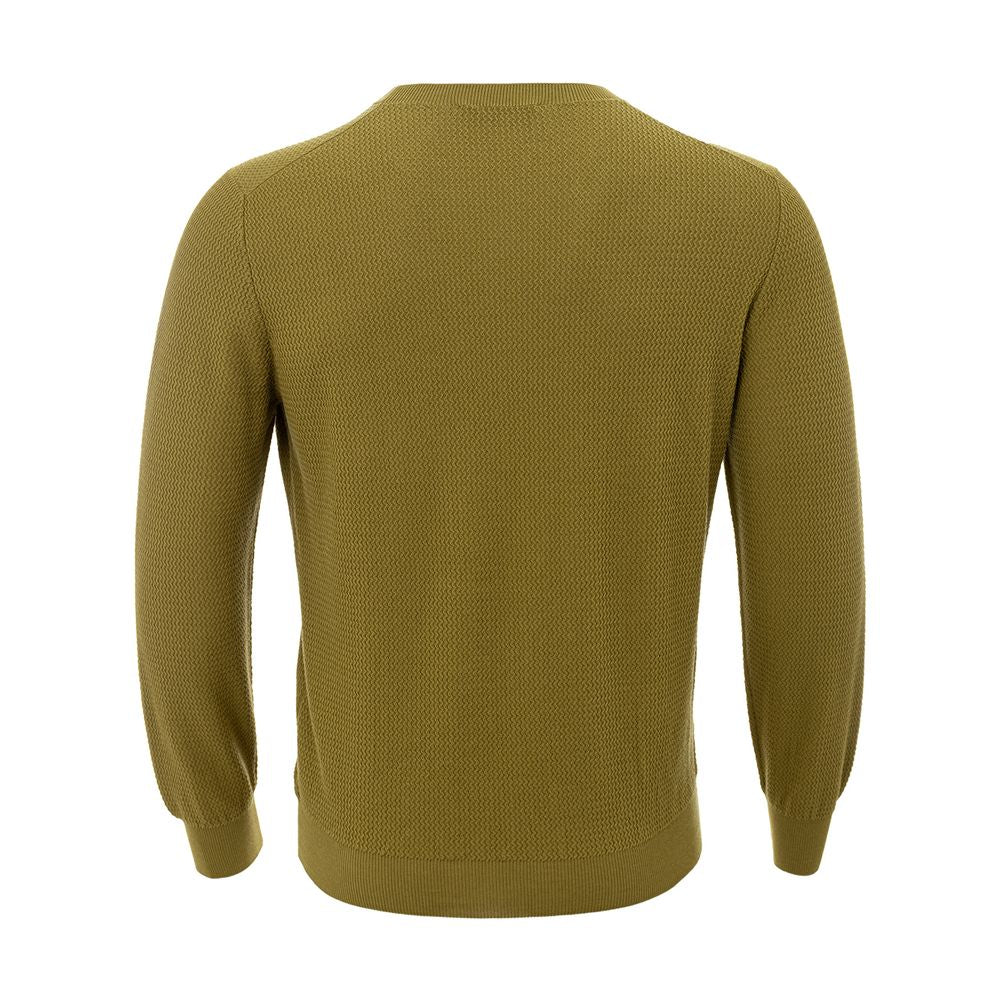 Gran Sasso Elegant Green Cotton Sweater for Men Gran Sasso