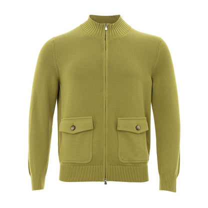 Gran Sasso Elegant Green Cotton Cardigan for Men Gran Sasso