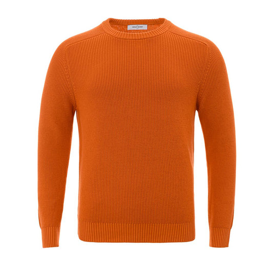 Gran Sasso Italian Cotton Chic Orange Sweater Gran Sasso