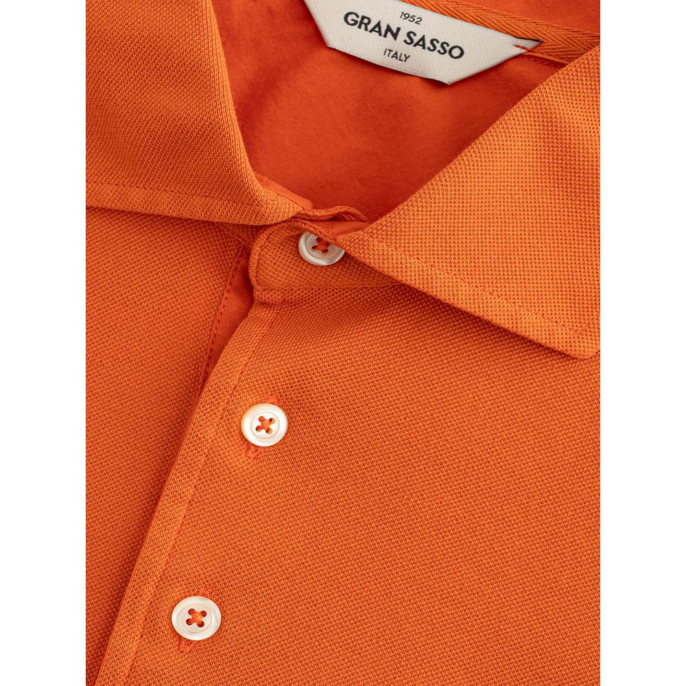 Gran Sasso Elegant Orange Cotton Polo for Men Gran Sasso