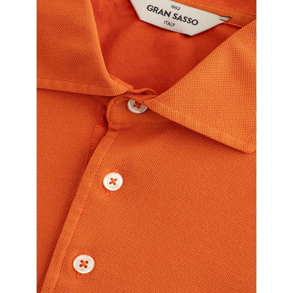 Gran Sasso Elegant Orange Cotton Polo for Men Gran Sasso