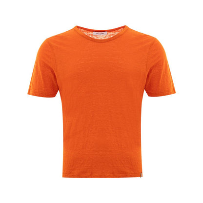 Gran Sasso Elegant Linen T-Shirt in Vibrant Orange Gran Sasso