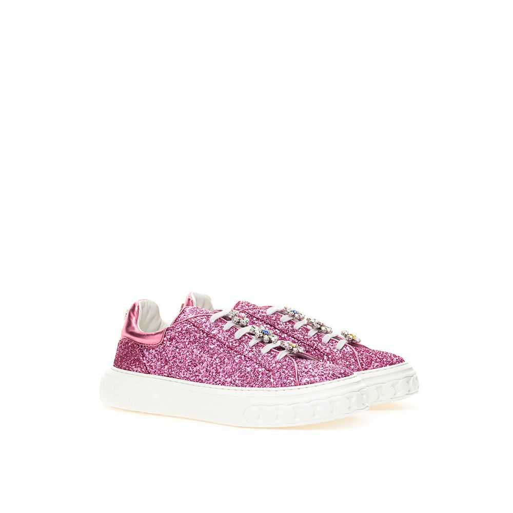 Casadei Fuchsia Leather Sneaker Casadei