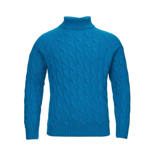 Gran Sasso Elegant Blue Wool Sweater Gran Sasso