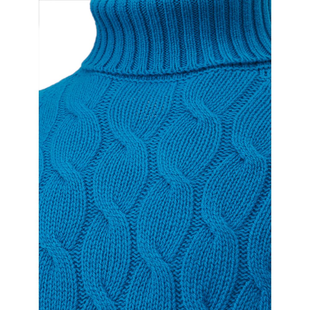 Gran Sasso Elegant Blue Wool Sweater Gran Sasso