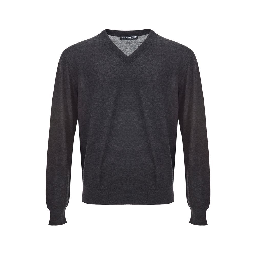 Dolce & Gabbana Elegant Gray Cashmere Sweater for Men Dolce & Gabbana