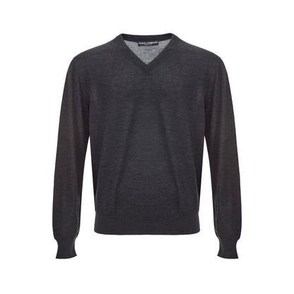 Dolce & Gabbana Elegant Gray Cashmere Sweater for Men Dolce & Gabbana