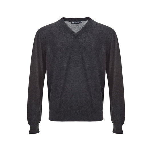 Dolce & Gabbana Elegant Gray Cashmere Sweater for Men Dolce & Gabbana