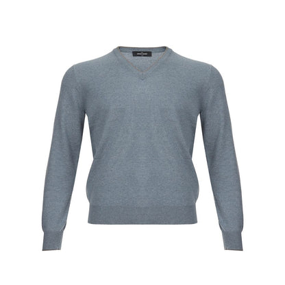 Gran Sasso Elegant Cashmere Sweater in Chic Gray Gran Sasso