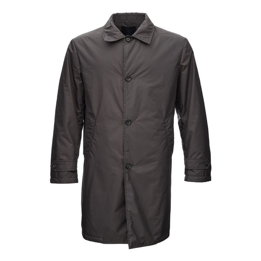 Add Sleek Gray Polyamide Jacket for Men Add