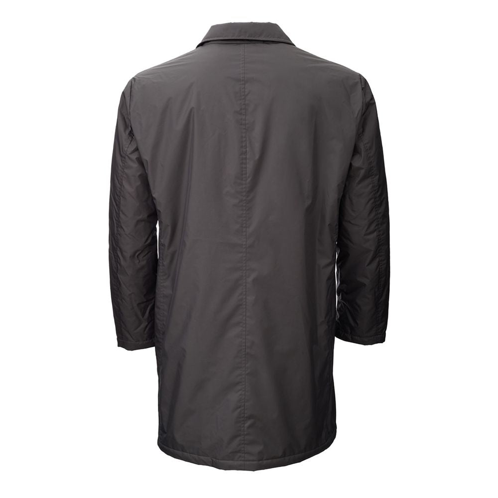 Add Sleek Gray Polyamide Jacket for Men Add